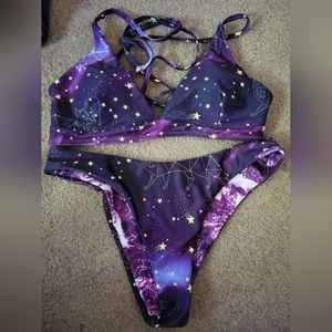 Zaful, Medium, reversible purple bathing suit